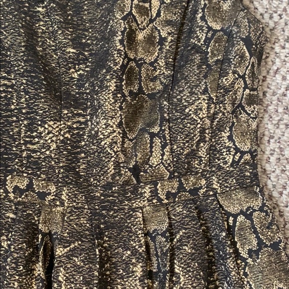 RW&Co Snake skin gold Metallic Dress Sz 2 - Picture 2 of 4